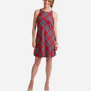 Vineyard Vines Jolly plaid shift mini dress